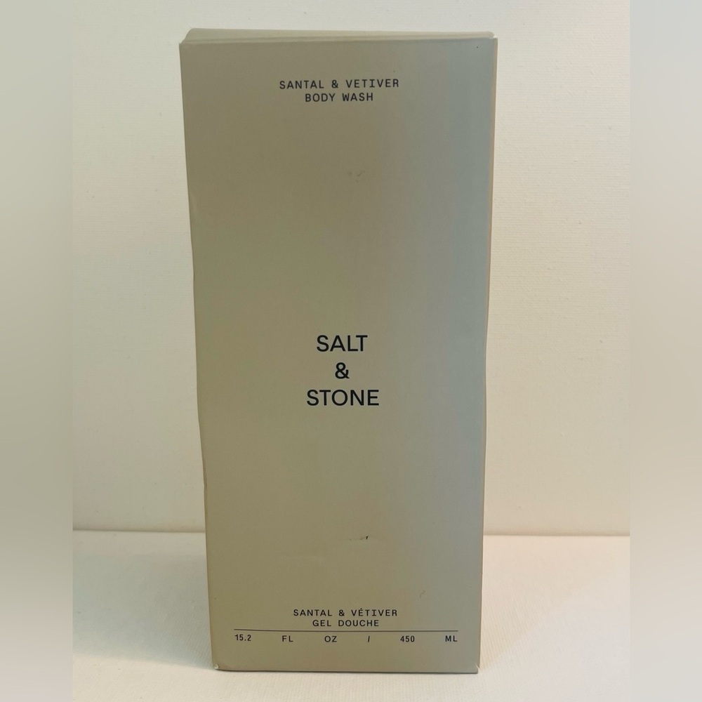 Salt & Stone Santal & Vetiver Body Wash - 450 ml / 15.2 fl oz NIB